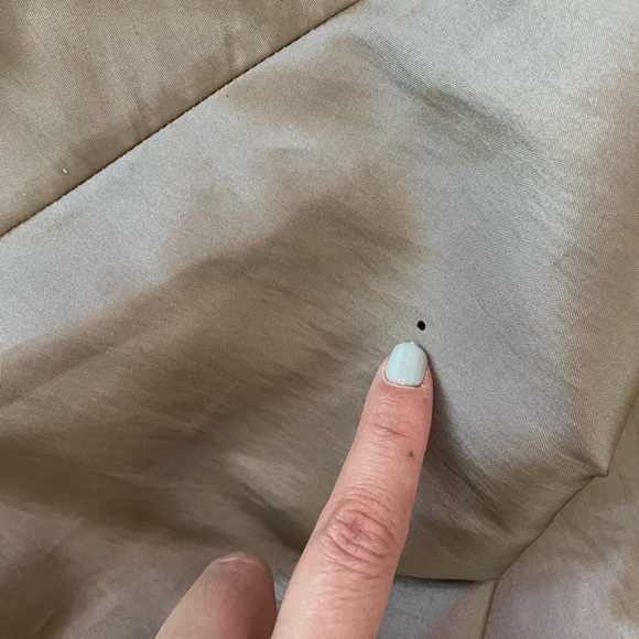 Taffeta Cutout Keyhole Mocha Puffy Pleated Draped Coquette Flare Evening Formal - Picture 7 of 7